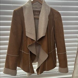 Prana Tan and Cream Teddy Jacket